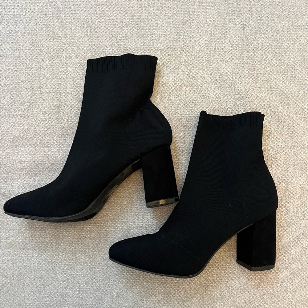 Black Ankle Sock Boots